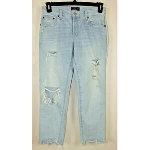 Abercrombie & Fitch Jeans Womens Sz 2/26 Ames Low Rise Slim Boyfriend Distressed